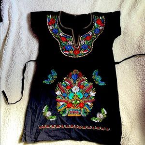 Embroidered Mexican dress